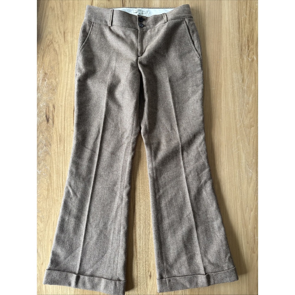 Banana Republic Herringbone Pattern Lined The Martin Fit Trouser Pants Size 10 S